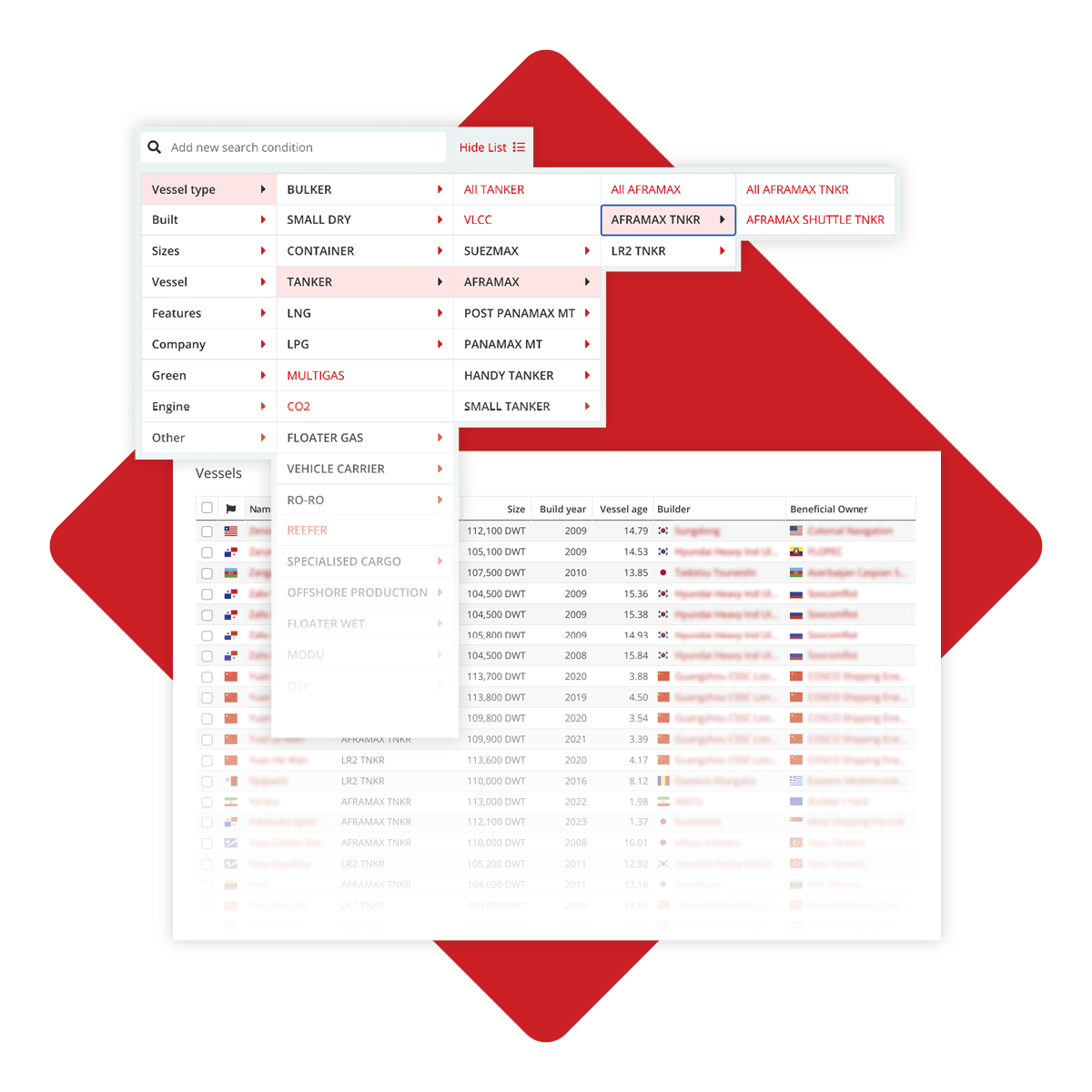 Fleet Database search functionality